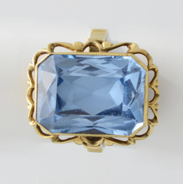 Gold Ring with an Aquamarine