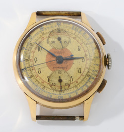 Gold Wrist Watch with Stopwatch Function