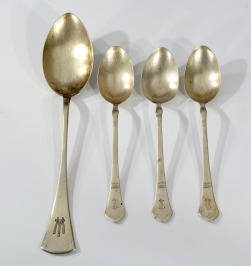 Four Silver Spoons [Moravia, Moravská Třebová, company František Bibus]