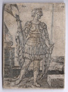 Dvojice personifikací ze série Ctností a neřestí: č. 5 Bohatství (Divitiae) a č. 10 Hněv (Ira) [Heinrich Aldegrever (1502-1561)]