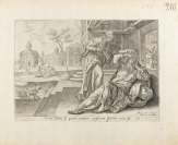 Senior Tobias se quieti tradens paßerum stercore cecus fit (Blinding of Tobit, Old Testament) [Claes Janszoon Visscher (1587-1652) Marten de Vos (1532-1603)]