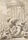 Deukalion a Pyrrha (Saxa Missa uiri manibus faciem traxere uirorum) [Bartholomeus Kilian (1630-1696), Karel Škréta (1610-1674)]