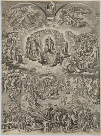 Poslední soud podle Michelangelovy fresky v Sixtinské kapli [Léonard Gaultier (1561-1641)]