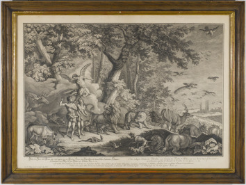 `Gott der Herr trieb Adam aus ...` The Expulsion of Adam and Eve [Johann Elias Ridinger (1698-1767)]