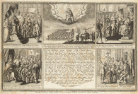 Frontispis (dvoustránkový) z knihy Discursus inauguralis Historico-Politico-Publico-Juridicus De Potissimis Personarum Tam Imperantium, Quam Parentium In Imperio Juribus [Johann Conrad Langen (1679-1744) Johann Salver (1670-1738)]