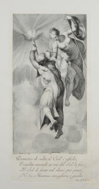 Minerva assists Prometheus in his attempt to conquer the heavens [Bartolomeo Crivellari (1716-1777)]