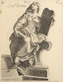 Drei Reproduktion von Werken der klassischen Bildhauerei, Lex Divina (Justitia), Vestalische Jungfrau und Venus de Medici