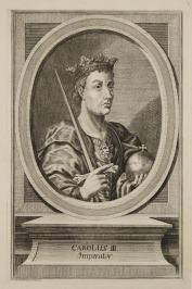 Zwei Kupferstiche mit den Herrschern der karolingischen Dynastie [Franz Leopold Schmittner (1703-1761)]