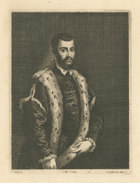 Porträt eines Mannes mit Pelz (Filippo Strozzi) [Lucas Vorsterman II. (1624-1676), Tiziano Vecellio (1490-1576)]