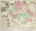 Mappa geographica indicans, quibus in locis per totam Germaniam bello tricennali Rex Sueciae [Matthäus Seutter (1678-1757)]