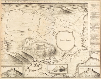 Plán obležení Brna Švédy roku 1645 [Matthäus Merian (1593-1650)]