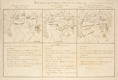 Bataille de Sahay en Boheme du 25. May 1742 [Georges-Louis Le Rouge (1707-1790)]