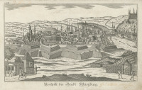 Prospekt der Stadt Würzburg (pohled na město od severu) [Alois Sommer Joseph Eder (1760-1835)]