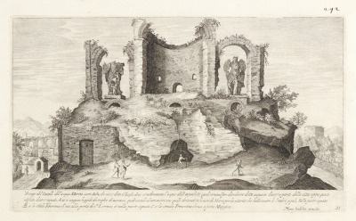 Vestigij del Castello dell`acqua Martia overo Iulia... [Étienne Dupérac (1535-1604), Marco Sadeler]