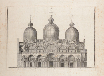 Čtveřice pohledů na průčelí slavných chrámů [Antonio Mugnoni, Antonio Suntach (1744-1828)]