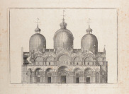 Čtveřice pohledů na průčelí slavných chrámů [Antonio Mugnoni Antonio Suntach (1744-1828)]