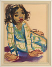 Portrét děvčete [Míla Doleželová (1922-1993)]