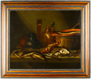 Still life with oysters and a glass of wine [Pieter Claesz (1596-1660)]