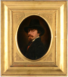 Bildnis eines Mannes mit Hut (Selbstbildnis) [Alois Petrak (1811-1888)]