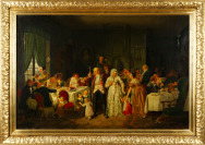 Rodinná slavnost [Heinrich Franz Gaudenz Rustige (1810-1900)]