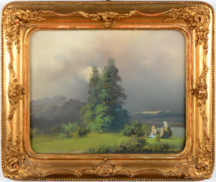 Landschaft vor dem Sturm [Josef Navrátil (1798-1865)]