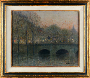 The Pont Neuf in an Autumn Evening [Gabriel Marie Biessy (1854-1935)]
