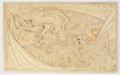 Ivory Box with a Carving