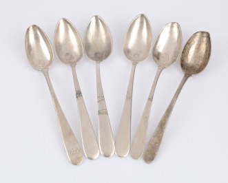 A Set of 6 Silver Spoons