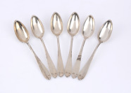 A Set of 6 Silver Spoons []