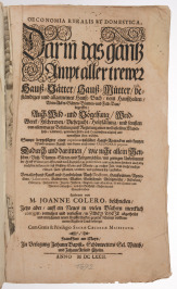 Oeconomia ruralis et domestica [Johannes Coler (1566-1639)]