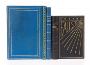 Trojice knih v celokožených marokénových vazbách Jan Rajmana [Různí autoři Jan (Jenda) Rajman (1892-1965)]