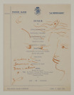 Kresba na jídelním lístku [Cocteau Jean (1889-1963)]