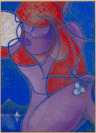 Dívka na modrém pozadí [Bohumil Sláma (1913-1983)]