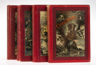 Vier Romane von J. Verne in Leipzigem Einband [Jules Verne (1828-1905) Josef Richard Vilímek (1860-1938)]