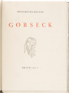 Gobseck - přednostní výtisk na japanu s podpisem umělce [Honoré De Balzac (1799-1850) Jan Konůpek (1883-1950)]