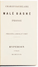 Malé básně prosou [Charles Baudelaire (1821-1867) František Muzika (1900-1974)]