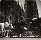 Carriage in front of the St. Stephen`s Cathedral in Vienna [Jan Lukas (1915-2006)]