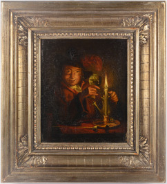 Portrait of a Man with a Candle [Godfried Schalcken, následovník (1643-1706)]
