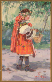 Girl in a Folk Costume [Jan Šebek (1890-1966)]