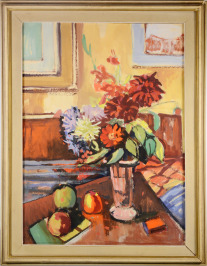 Zátiší s jablky a květy [Emil Weirauch (1909-1976)]