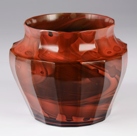 Vase in style of red hyalit