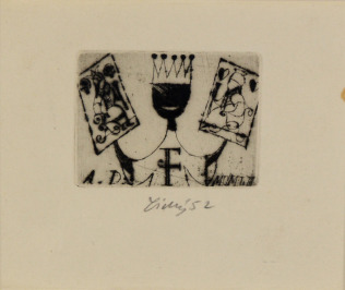 1953 New Year`s Card of Jan Fučík [František Tichý (1896-1961)]