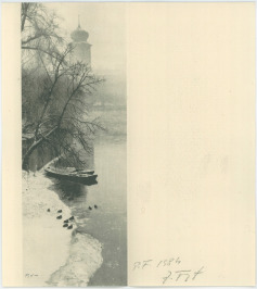 Prague (Ducks at Mánes) - Photograph and New Year`s Card [Zdenko Feyfar (1913-2001)]