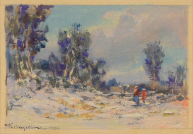 Zimní krajina se stafáží [František Myslivec (1890-1965)]