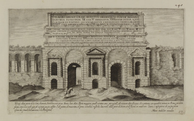 Porta Maggiore v Římě [Aegidius II Sadeler (1570-1629), Marco Sadeler]