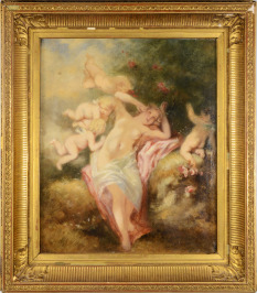 FEMALE NUDE WITH ANGELS