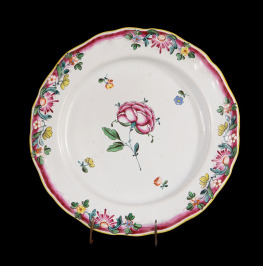 Plate with a Purple Rose