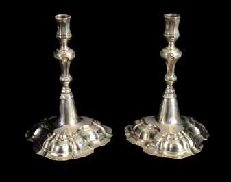 A Pair of Silver Candlesticks