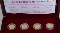 Sada 4 zlatých pamětních medailí: Lucemburkové na českém trůně [Jiří Dostál (1945)]