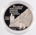 Platinová pamětní medaile 650 let od položení základního kamene Karlova mostu [Michal Vitanovský (1946)]